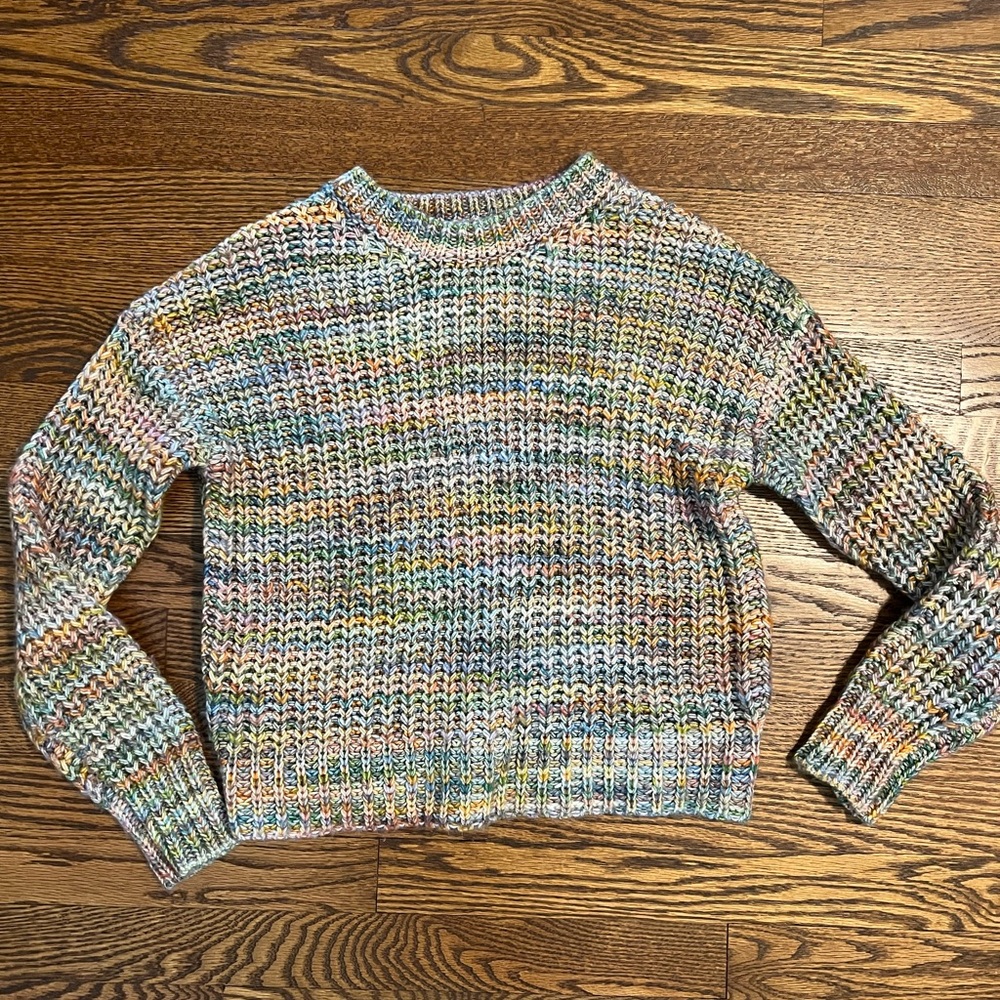 Evereve multicolored knit sweater, size xsmall - so soft and cozy